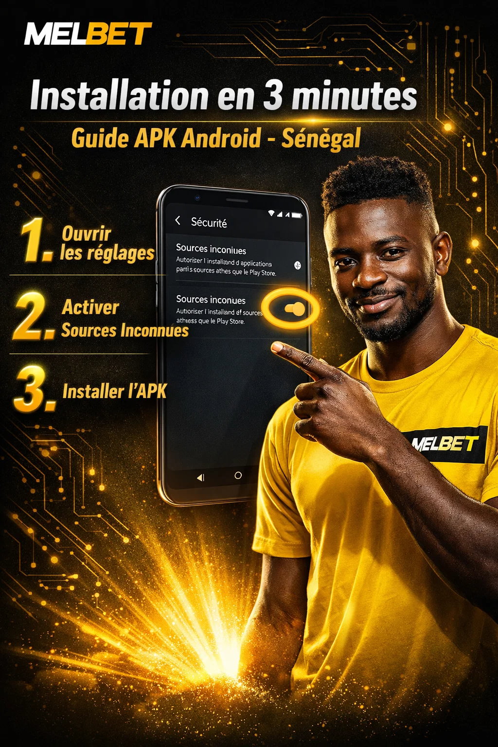 Installer l'App Melbet sur Android Sénégal